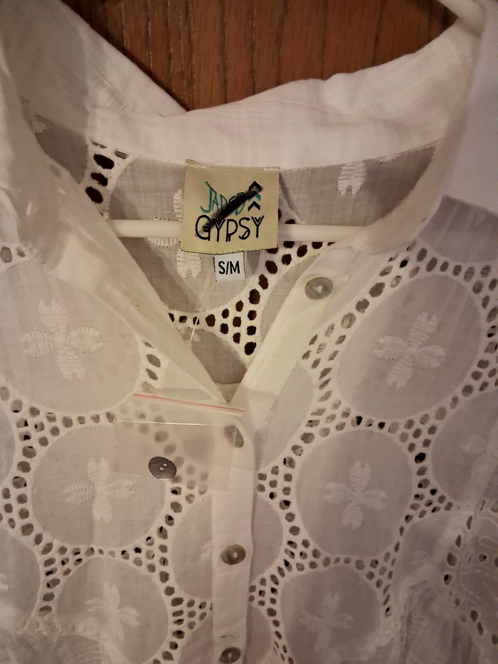 Jaded Gypsy Eyelet Button Down Dress / Duster Sz S/M - Picture 6 of 12